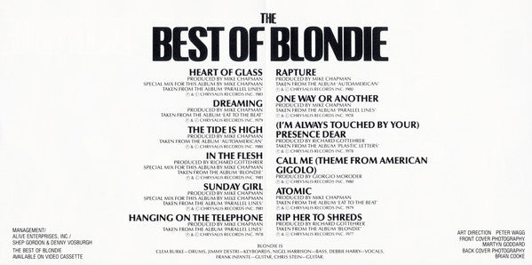 Blondie : The Best Of Blondie (CD, Comp, RE)