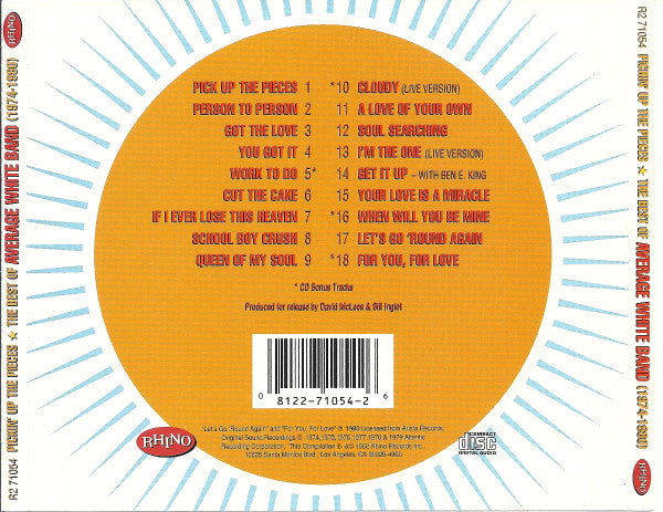 Average White Band : Pickin' Up The Pieces: The Best Of Average White Band (CD, Comp, RM)