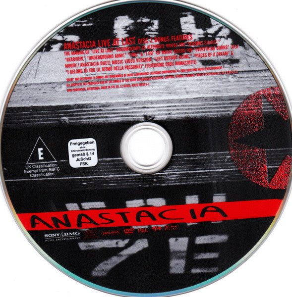 Anastacia : Live At Last (2xDVD-V, Copy Prot., PAL)
