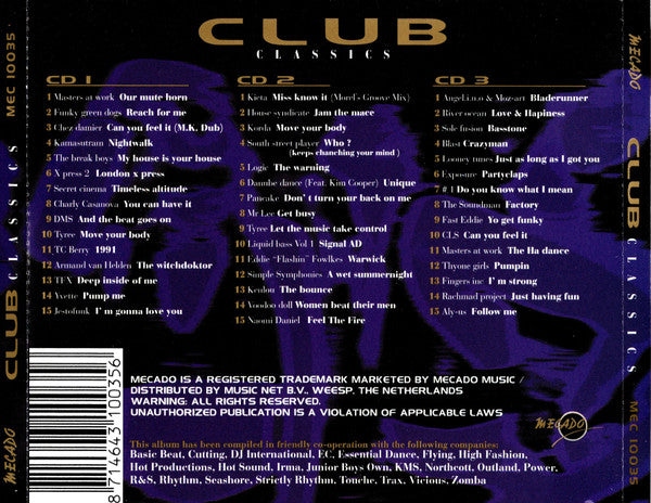 Ronald Molendijk : Club Classics (3xCD, Comp)