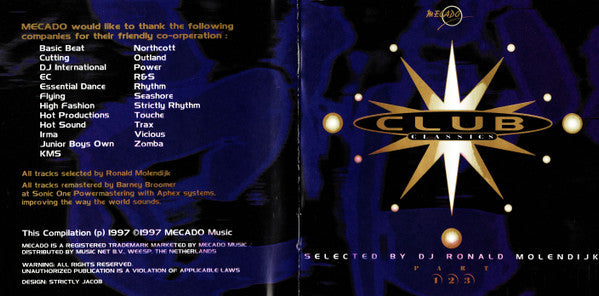 Ronald Molendijk : Club Classics (3xCD, Comp)