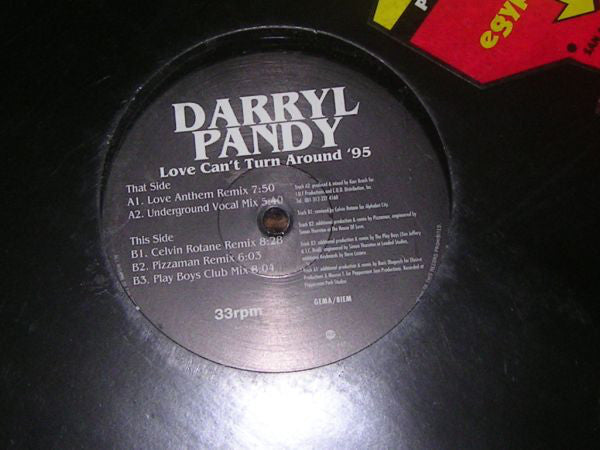 Darryl Pandy : Love Can't Turn Around '95 (12")