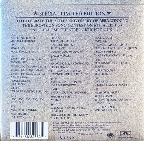 ABBA : Singles Collection 1972 ★ 1982 (29xCD, Single, RM + Box, Comp, Ltd, Num, S/Edition)