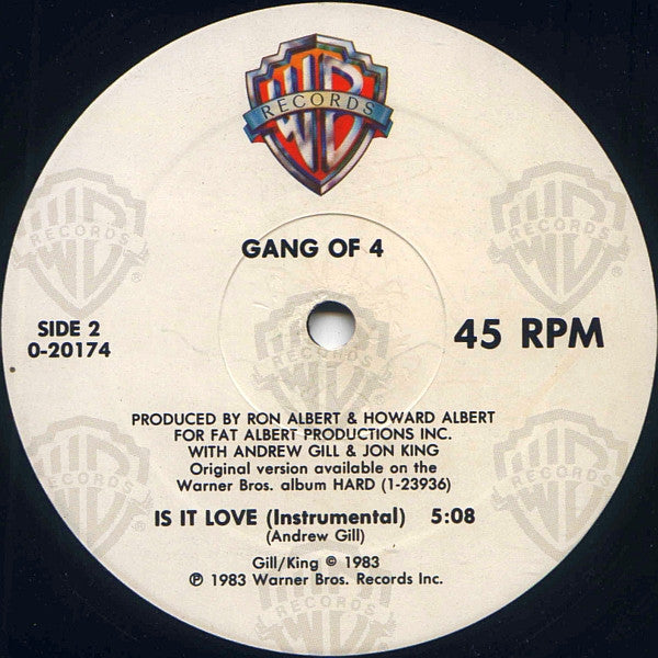 Gang Of Four : Is It Love (Extended Dance Remix) (12", Maxi, All)