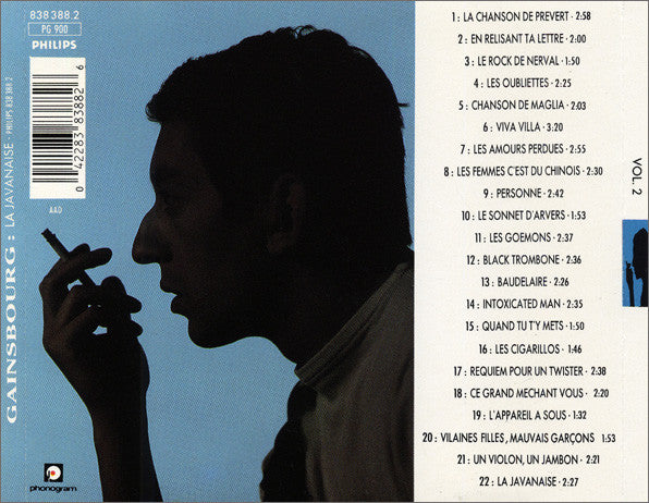 Serge Gainsbourg : La Javanaise - Vol.2 : 1961 • 1962 • 1963 (CD, Comp)