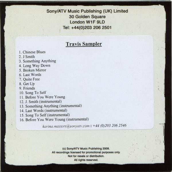 Travis : Travis Sampler (CD, Album, Promo, Smplr)