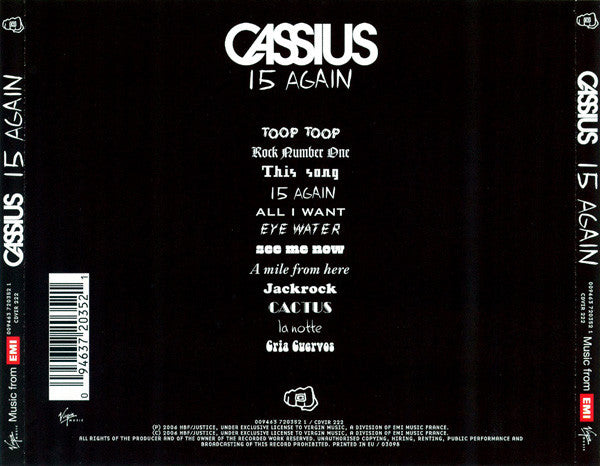 Cassius : 15 Again (CD, Album)