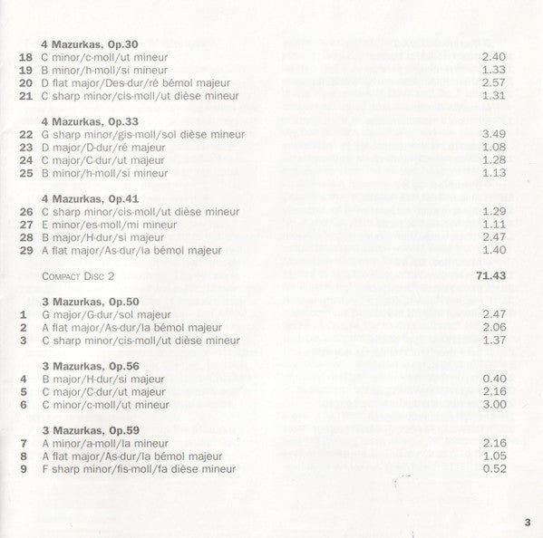 Frédéric Chopin, Ronald Smith (4) : Chopin: Mazurkas (2xCD)
