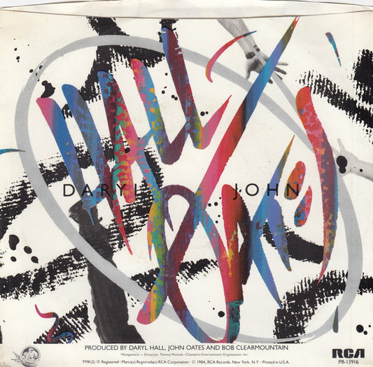 Daryl Hall & John Oates : Out Of Touch b/w Cold, Dark And Yesterday (7", Single, Styrene, Ind)