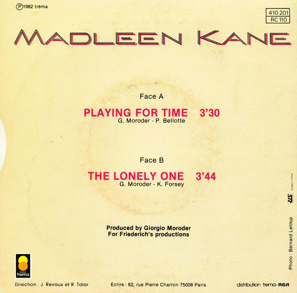Madleen Kane : Playing For Time (7")
