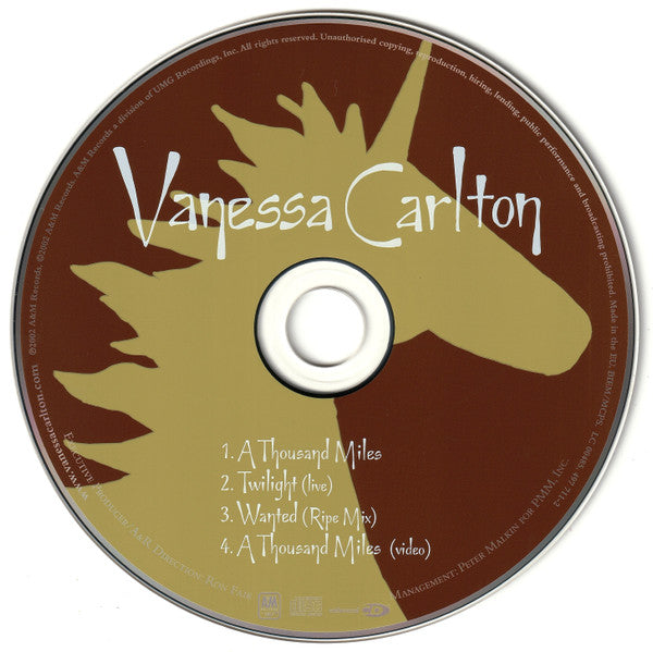 Vanessa Carlton : A Thousand Miles (CD, Maxi, Enh)
