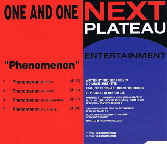 One And One : Phenomenon (CD, Maxi)