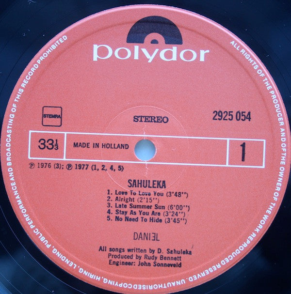 Daniel Sahuleka : Daniǝl (LP, Album)