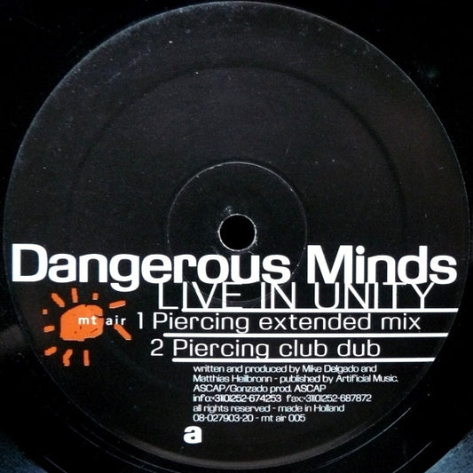 Dangerous Minds : Live In Unity (12")
