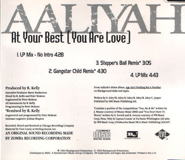 Aaliyah : At Your Best (You Are Love) (The R. Kelly Remixes) (CD, Single)