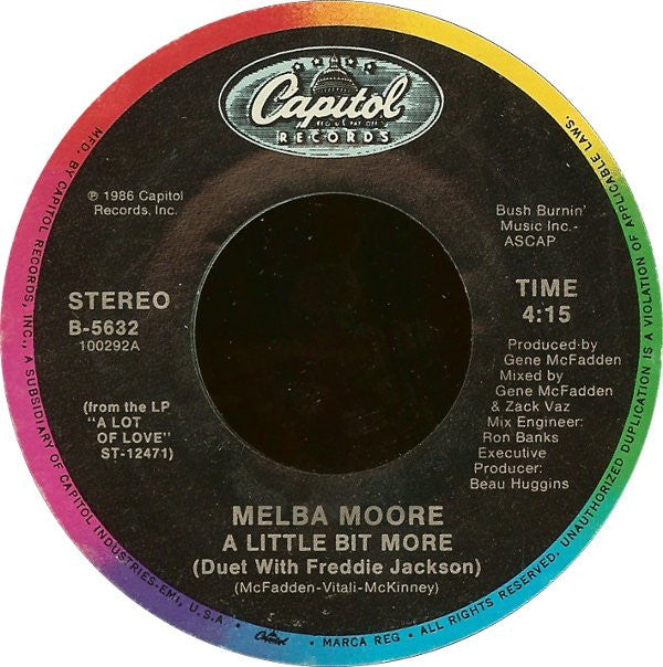Melba Moore : A Little Bit More (7")