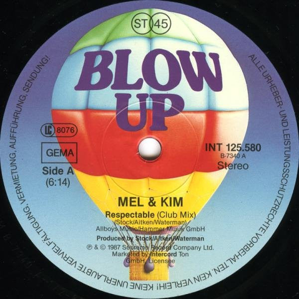 Mel & Kim : Respectable (12", Maxi)