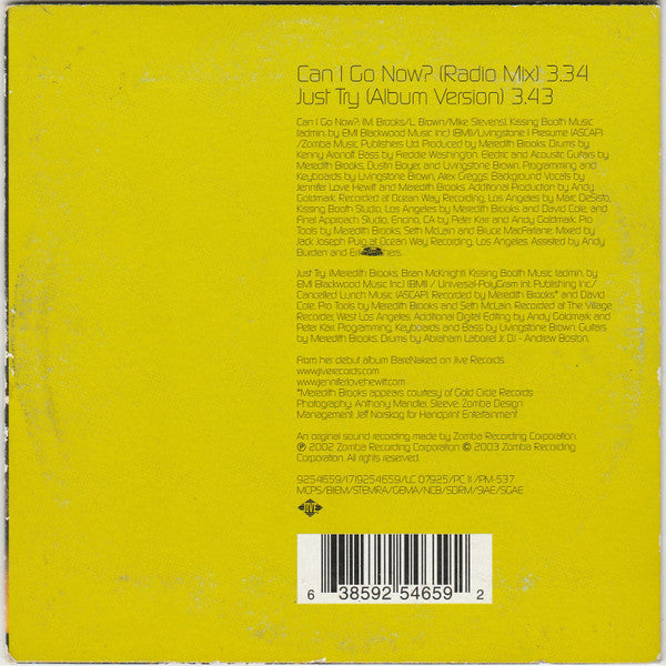 Jennifer Love Hewitt : Can I Go Now? (CD, Single, Car)