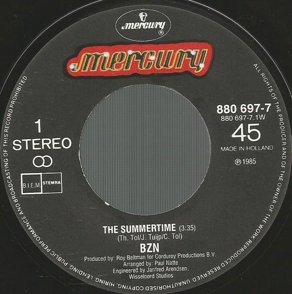 BZN : The Summertime (7", Single)
