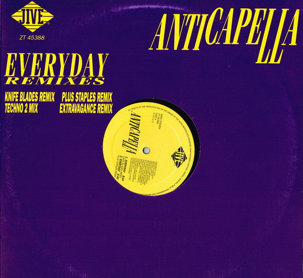 Anticappella : Everyday Remixes (12")