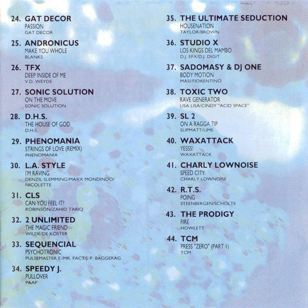 Various : Turn Up The Bass - The 1992 Megamix Volume 2 (CD, Mixed)