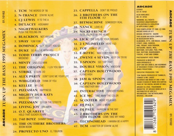 Various : Turn Up The Bass Megamix 1995 (CD, Mixed)