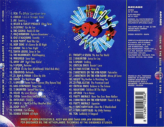 Various : Turn Up The Bass Megamix 1996 (CD, Mixed)