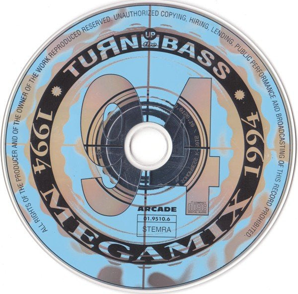 Various : Turn Up The Bass • Megamix 1994 (CD, Mixed)