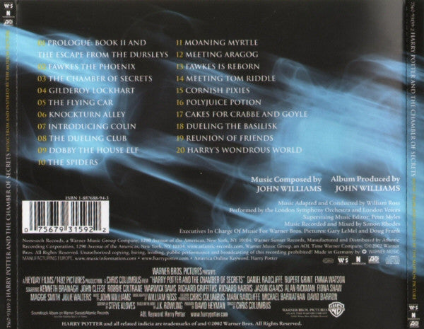 John Williams (4) : Harry Potter And The Chamber Of Secrets (Music From And Inspired By The Motion Picture) (CD, Album + CD-ROM, Enh, Ltd + Hag)