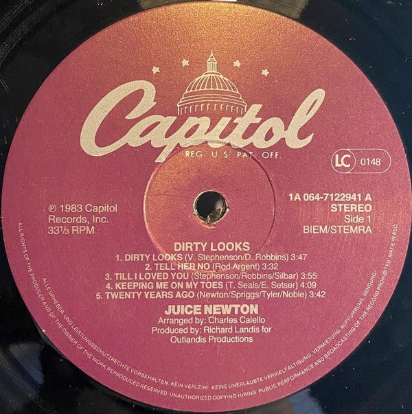 Juice Newton : Dirty Looks (LP, Album)