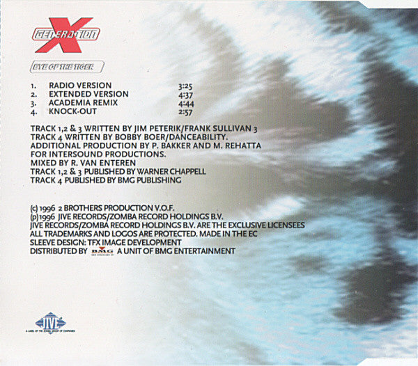 X Generation : Eye Of The Tiger (CD, Maxi)