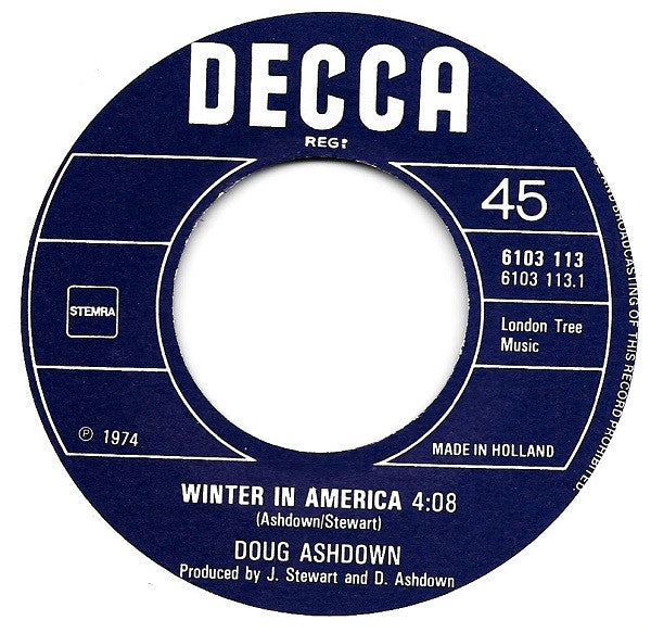 Doug Ashdown : Winter In America / Skid Row (7", Single)