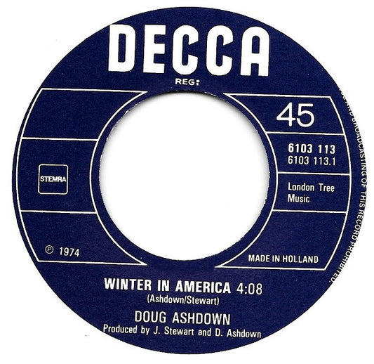 Doug Ashdown : Winter In America / Skid Row (7", Single)