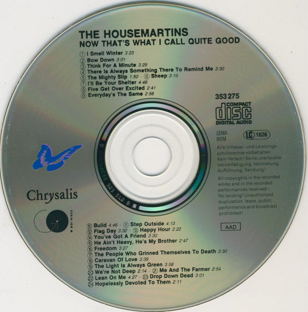 The Housemartins : Now That's What I Call Quite Good (CD, Comp)
