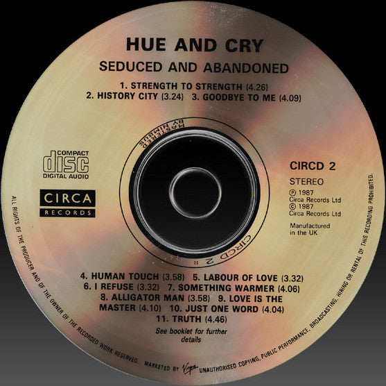 Hue & Cry : Seduced And Abandoned (CD, Album)
