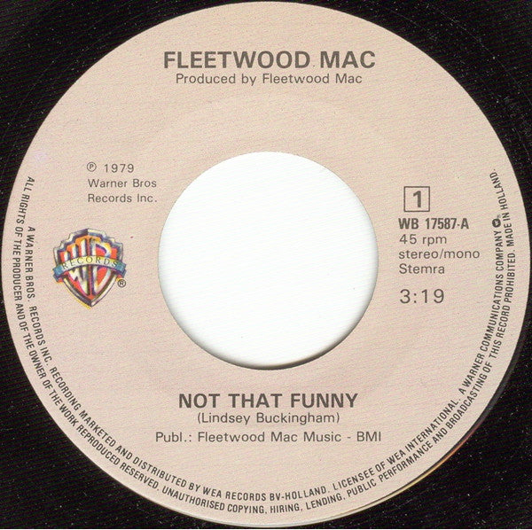 Fleetwood Mac : Not That Funny (7", Single)