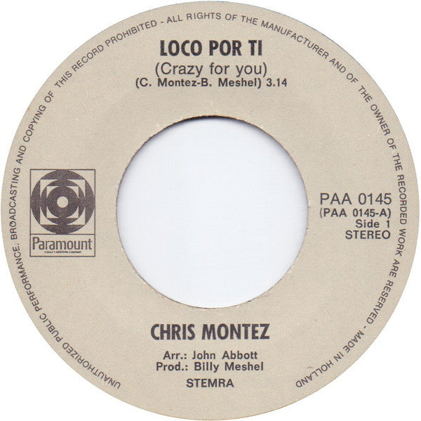 Chris Montez : Loco Por Ti (Crazy For You) (7", Single, Pin)
