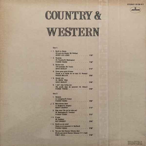 Various : Country & Western (LP, Comp)