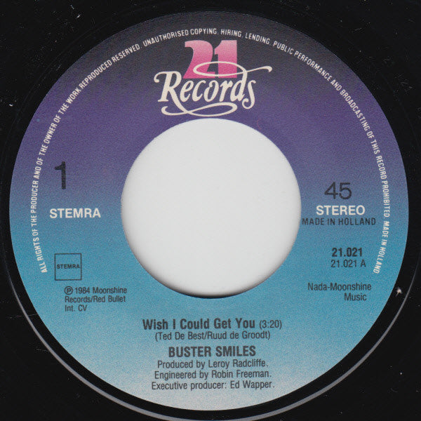 Buster Smiles : Wish I Could Get You (7")