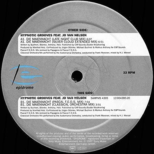 Hypnotic Grooves Feat. Jo Van Nelsen : Die Maiennacht (12", Promo)