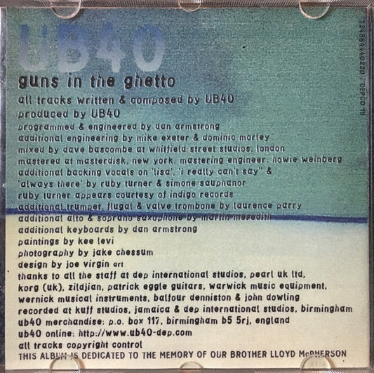 UB40 : Guns In The Ghetto (CD, Album)