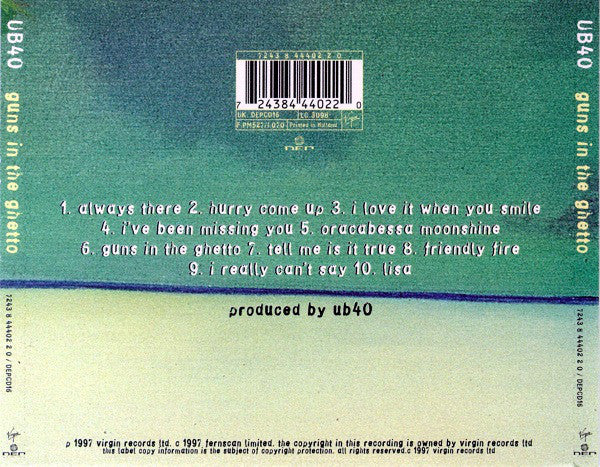 UB40 : Guns In The Ghetto (CD, Album)