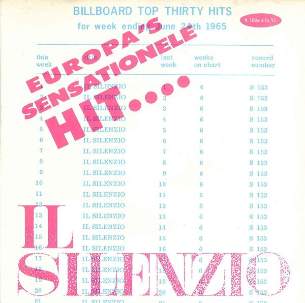 Nini Rosso : Il Silenzio (7", Single, Bro)