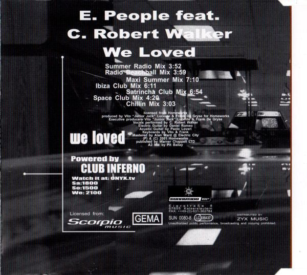 Junior Jack Presents E-People Feat. C Robert Walker : We Loved (CD, Maxi)