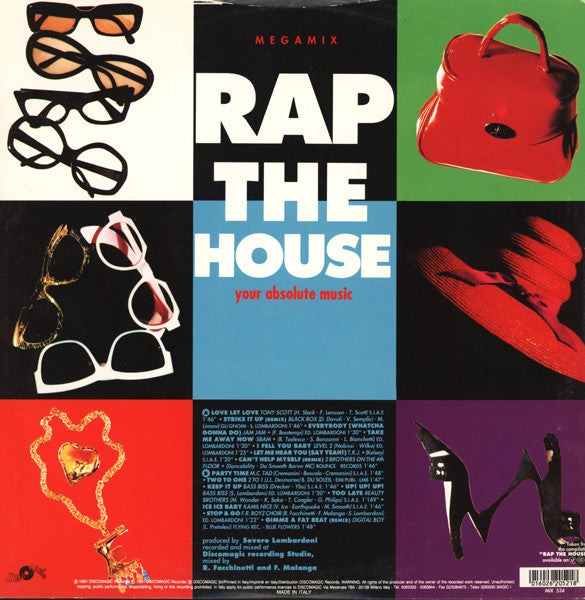 Various : Rap The House Megamix (12", Comp, Mixed)