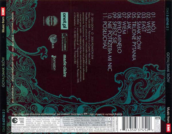 Goya (5) : Smak Słów (CD, Album, Copy Prot.)