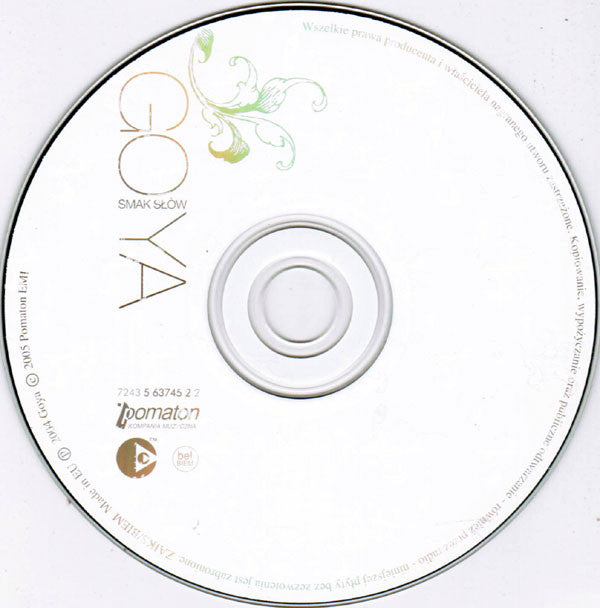 Goya (5) : Smak Słów (CD, Album, Copy Prot.)