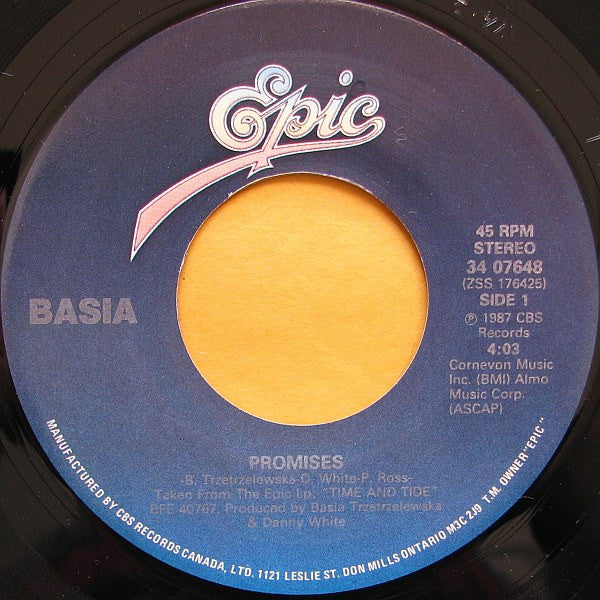 Basia : Promises (7", Single)