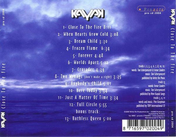 Kayak : Close To The Fire (CD, Album)