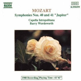 Wolfgang Amadeus Mozart - Capella Istropolitana, Barry Wordsworth : Symphonies Nos. 40 And 41 "Jupiter" (CD)